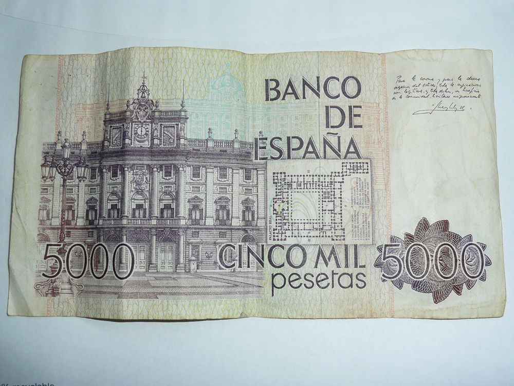 Billet 5000 pesetas 1979 