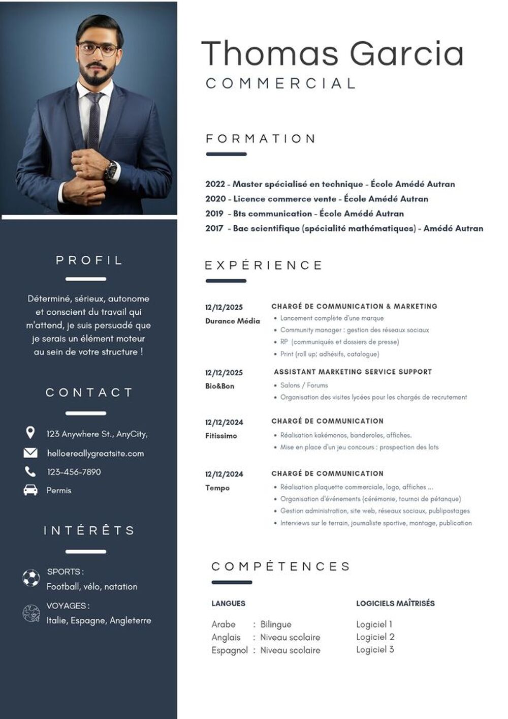   Création CV Moderne, Clair et Professionnel 