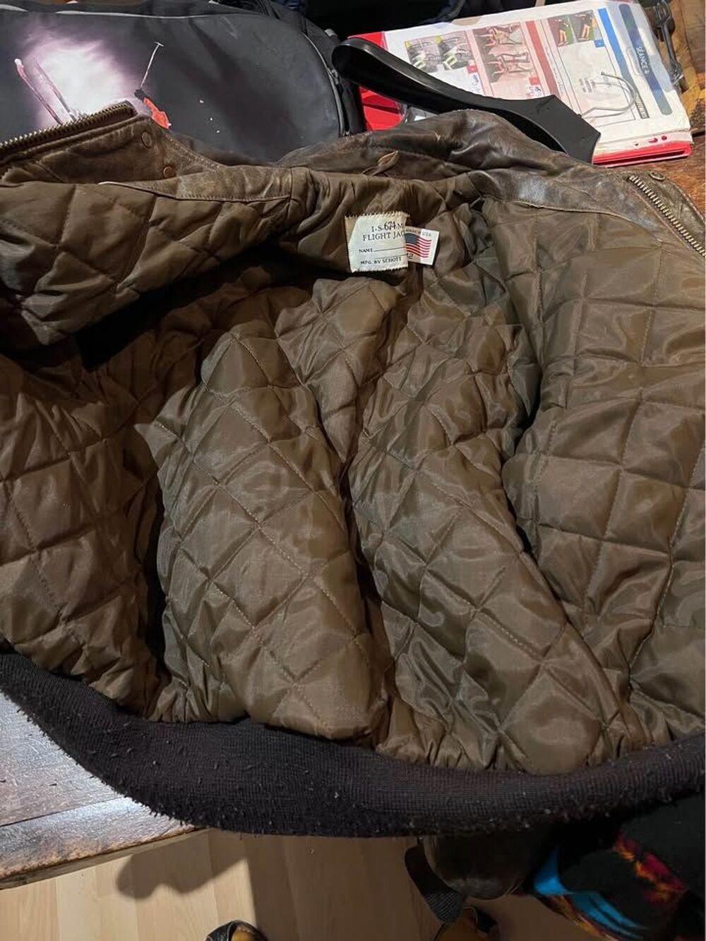 Schott IS 674 MS marron vieilli rare Vêtements