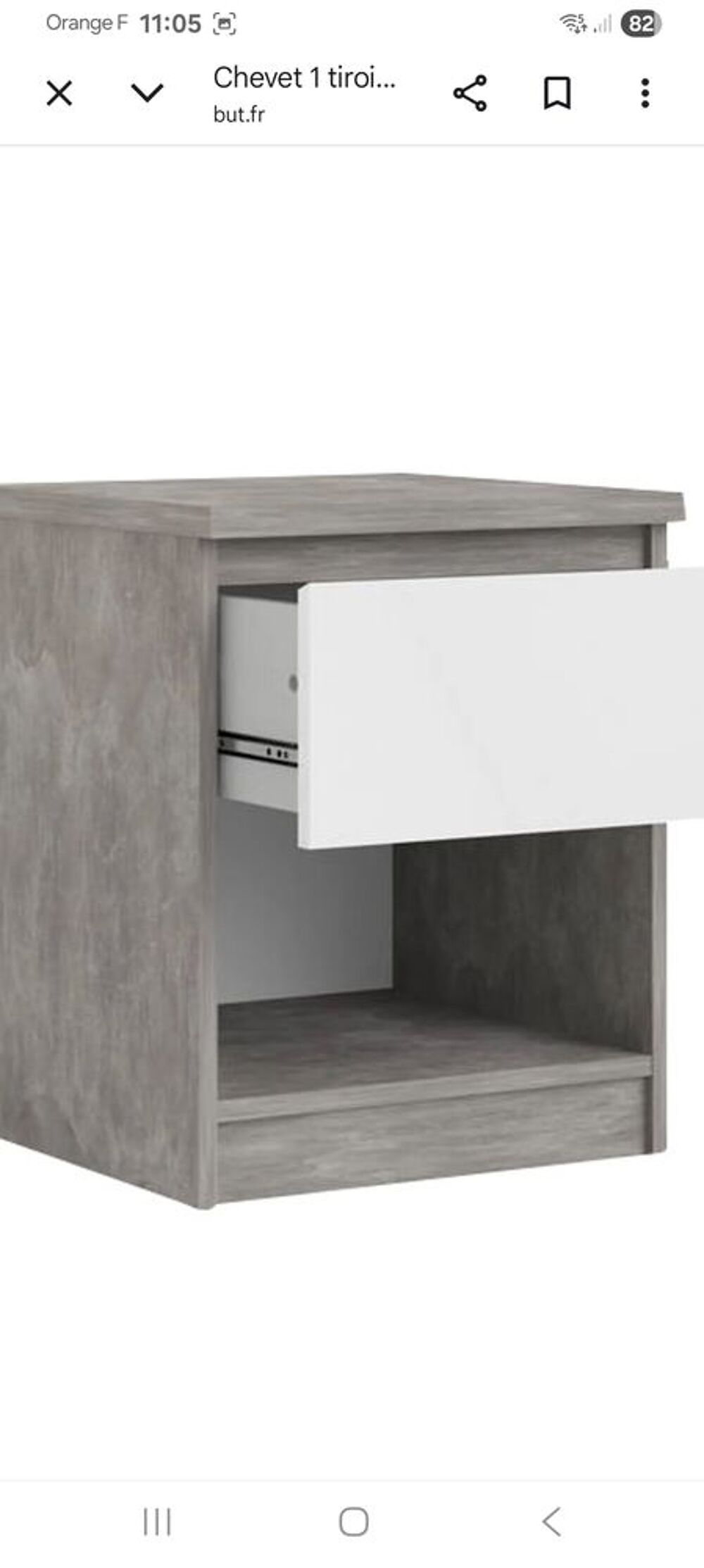 Lot 2 chevets gris et blanc Meubles