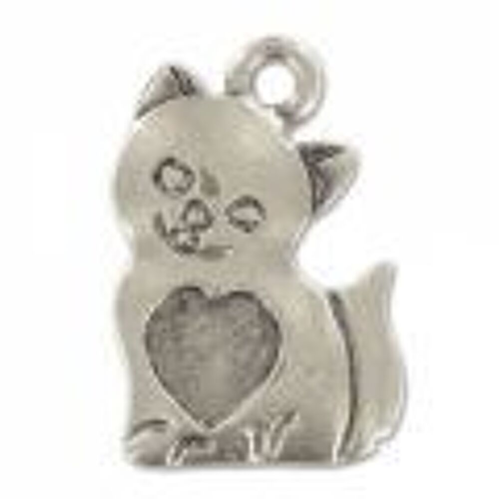 Un lot de 6 breloques "Chat" en m&eacute;tal argent&eacute; Bijoux et montres
