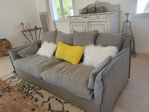 Canap entirement dhoussable en lin de la marque Hanjel 900 Nans-les-Pins (83)