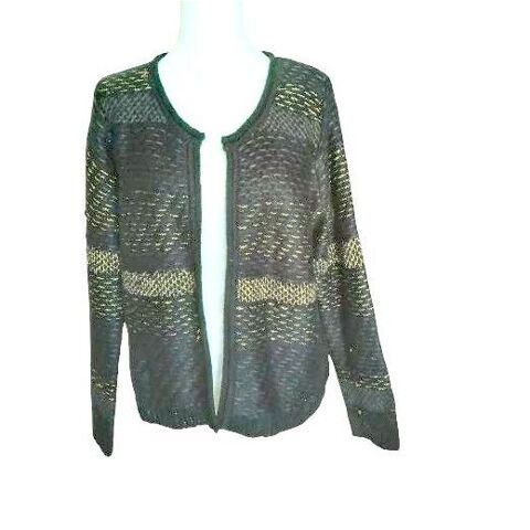 Cardigan noir et fil or - gilet femme Taille L 8 Rixheim (68)