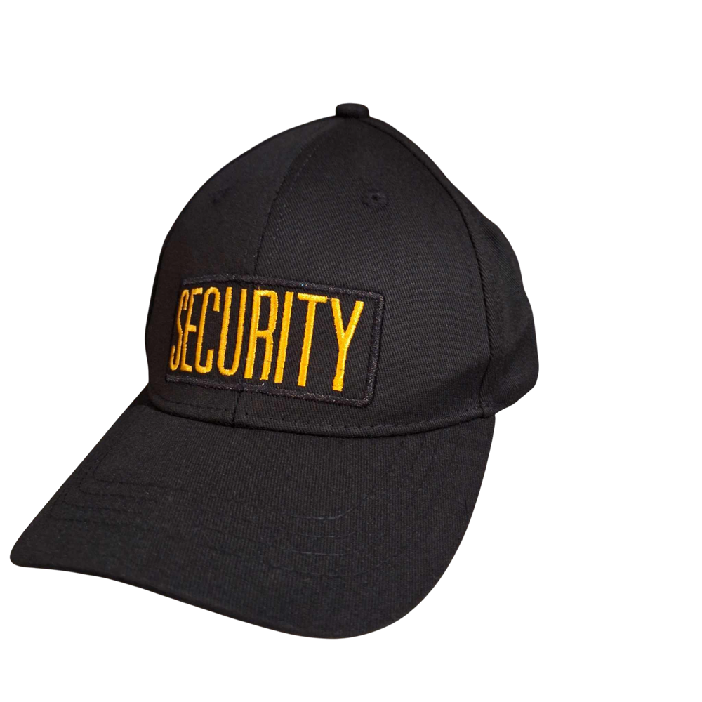 Casquette noir brod&eacute;e #Security Vêtements