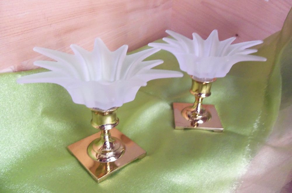 Porte bougie Duo copley Partylite en laiton massif Décoration