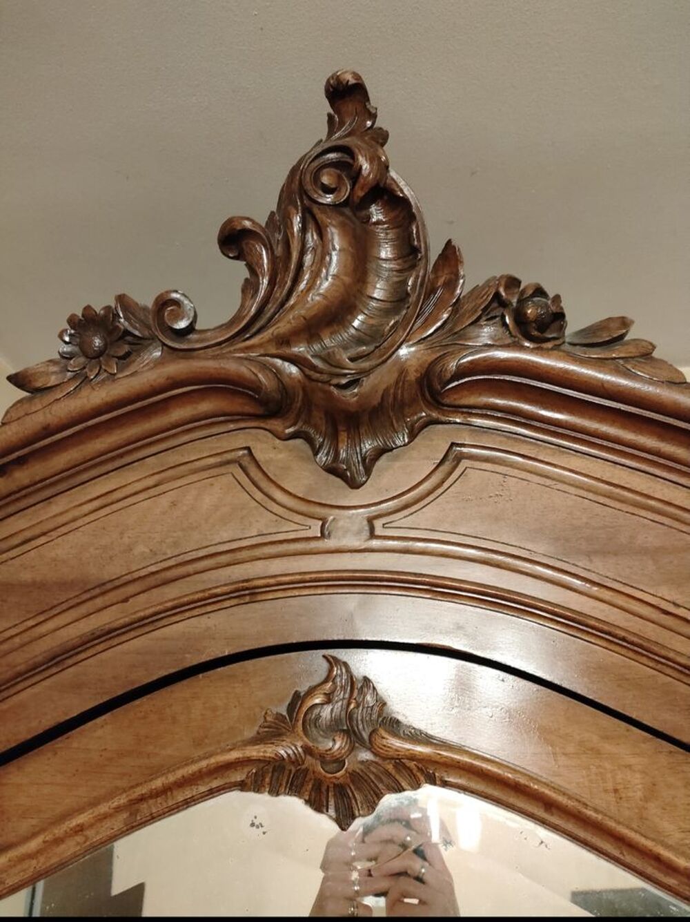 Armoire style Louis XV/ 1 porte &agrave; miroir biseaut&eacute;e Meubles