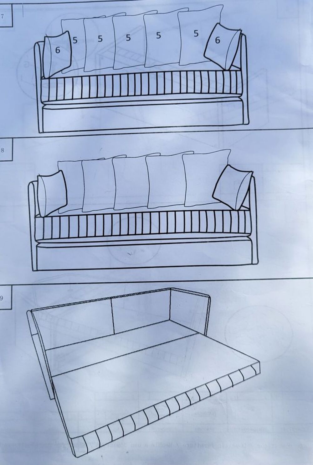Canap&eacute; convertible tissu gris 3 places tr&egrave;s bon &eacute;tat.
Meubles