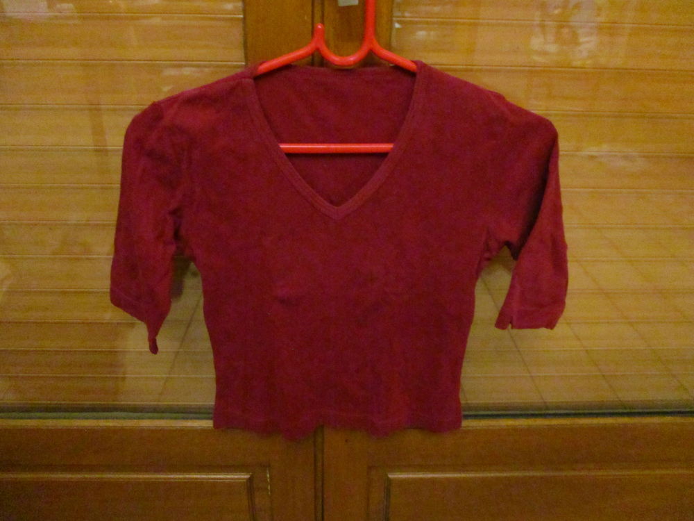 polo bordeaux et gilet &agrave; bouton unique marron 36/38 Vêtements