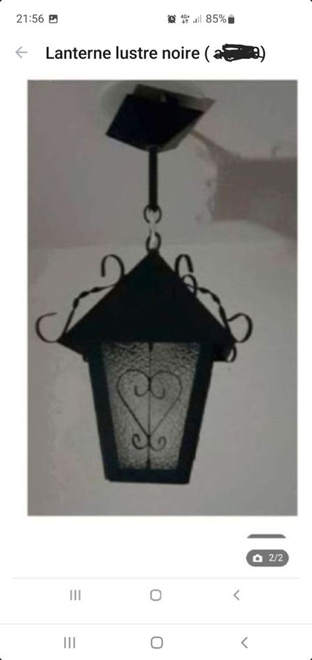 lanterne lustre noire Dcoration