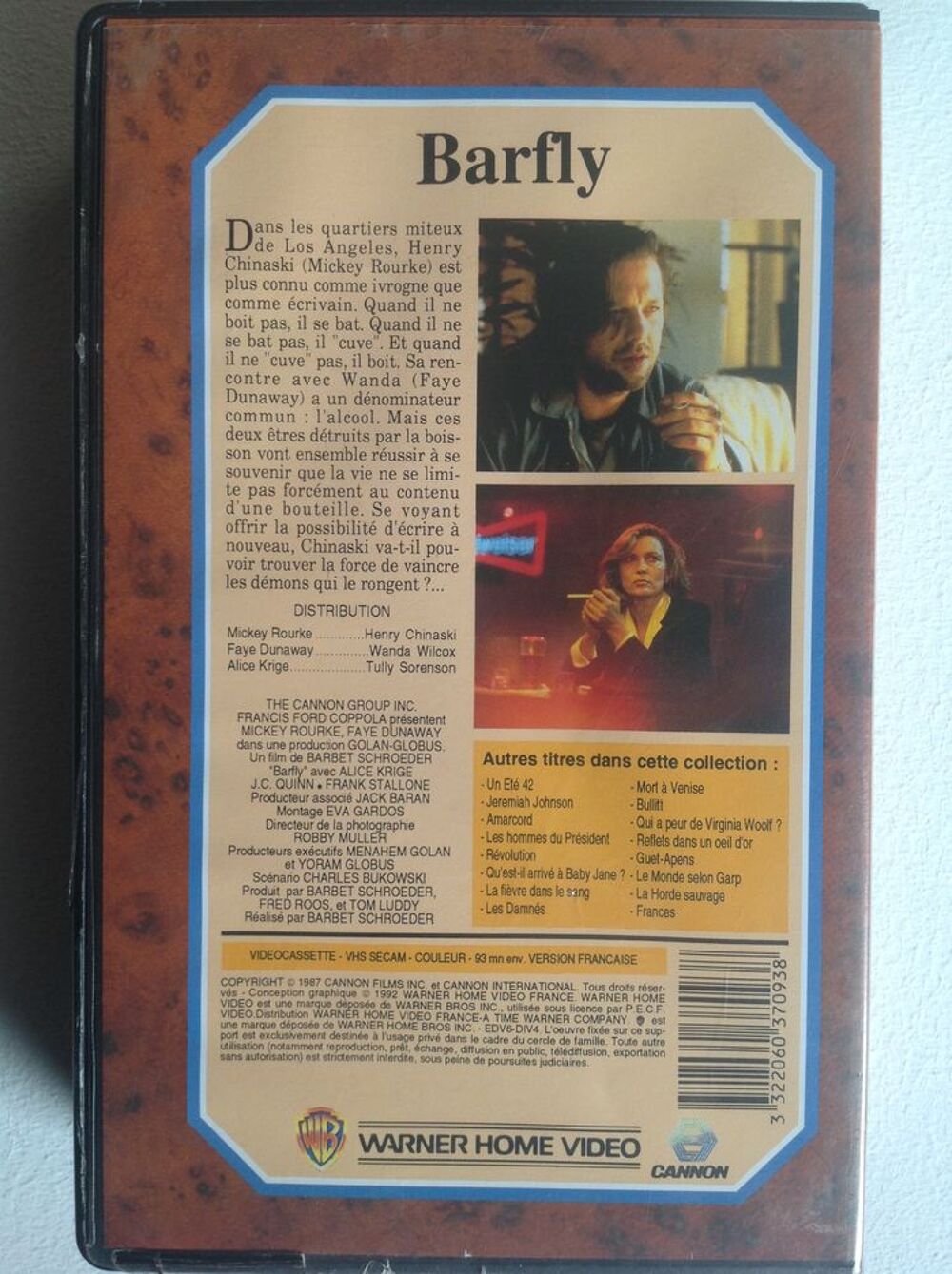 BARFLY DE BARBET SCHROEDER K7 VIDEO Envoi Possible
DVD et blu-ray