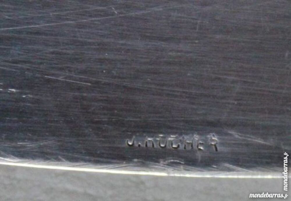 L&eacute;gumier XIX monogramm&eacute; m&eacute;tal argent Cuisine