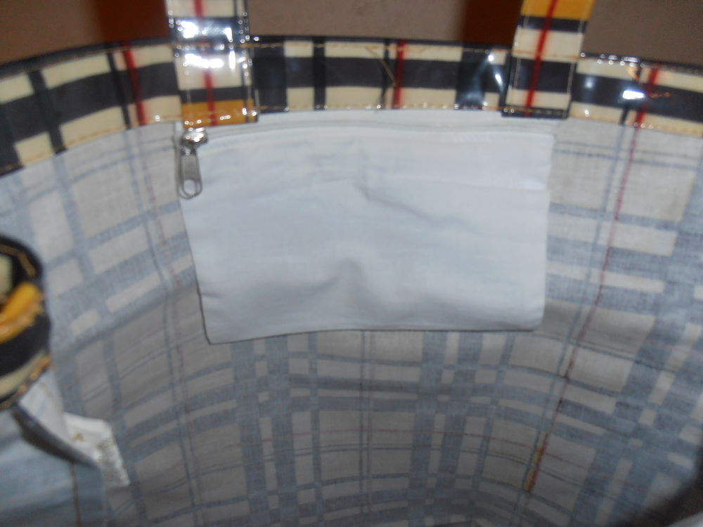 Sac carreaux en tissu enduit 2 (40) Maroquinerie