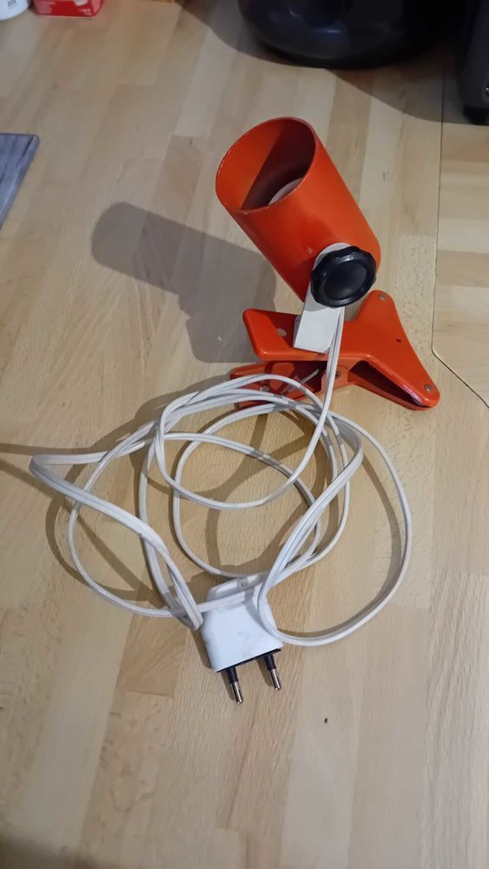 SPOT ORANGE METAL LAQUE 1970 VINTAGE SEVENTIES Décoration