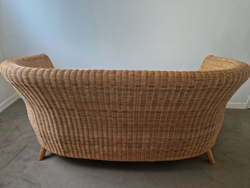 Canap&eacute; osier &quot;Habitat &quot; Meubles