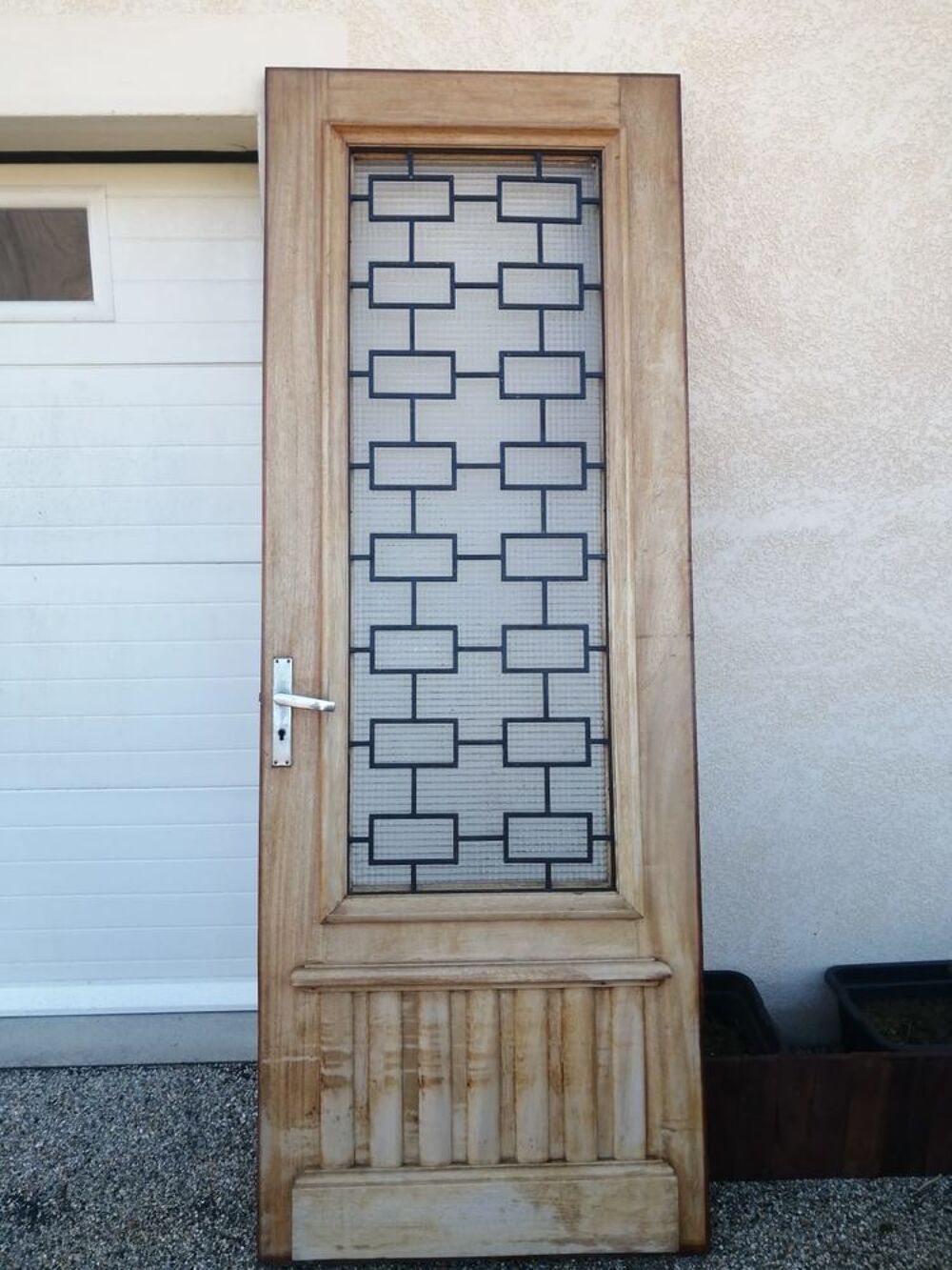 Porte d'entr&eacute;e en bois massif Bricolage
