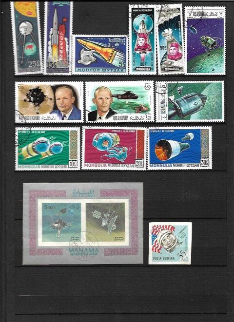 Timbres sur l'espace lot n� 04 2 Viry-Noureuil (02)