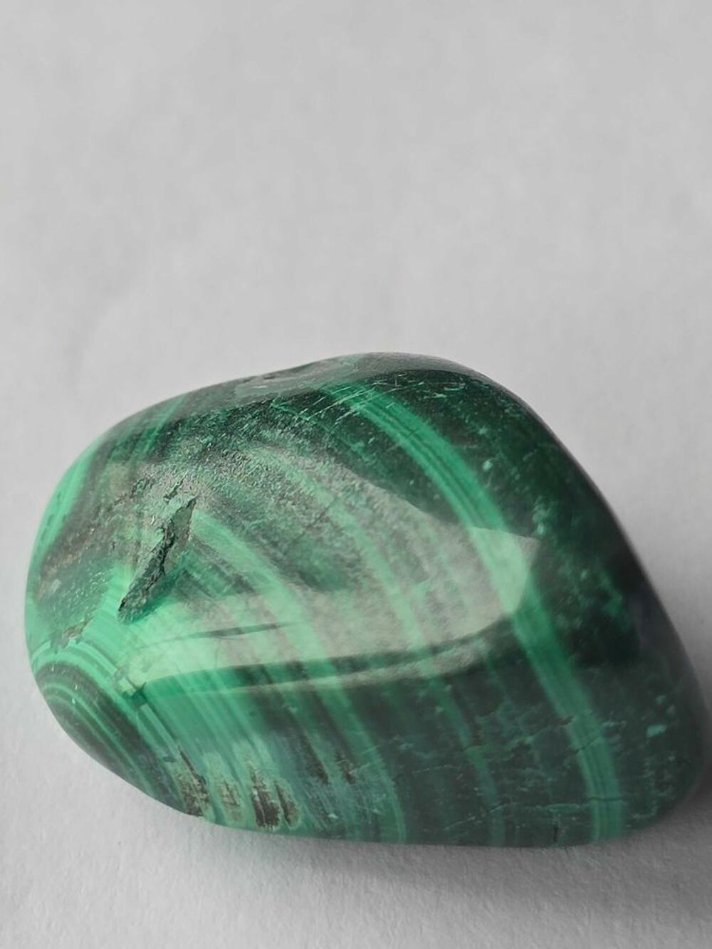 V&eacute;ritable Malachite de RDC-Superbes Rubanements Verts 14g 