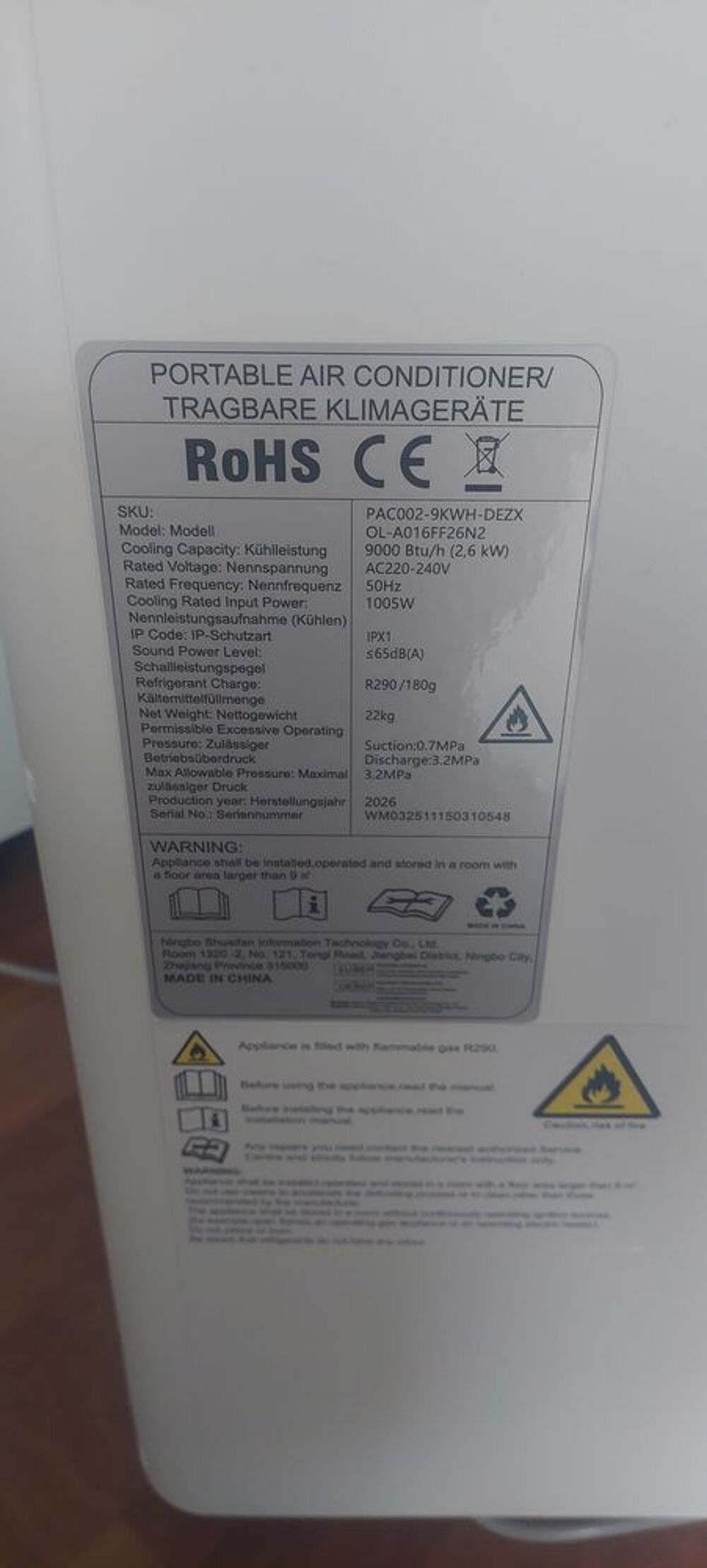 Climatiseur mobile Electroménager