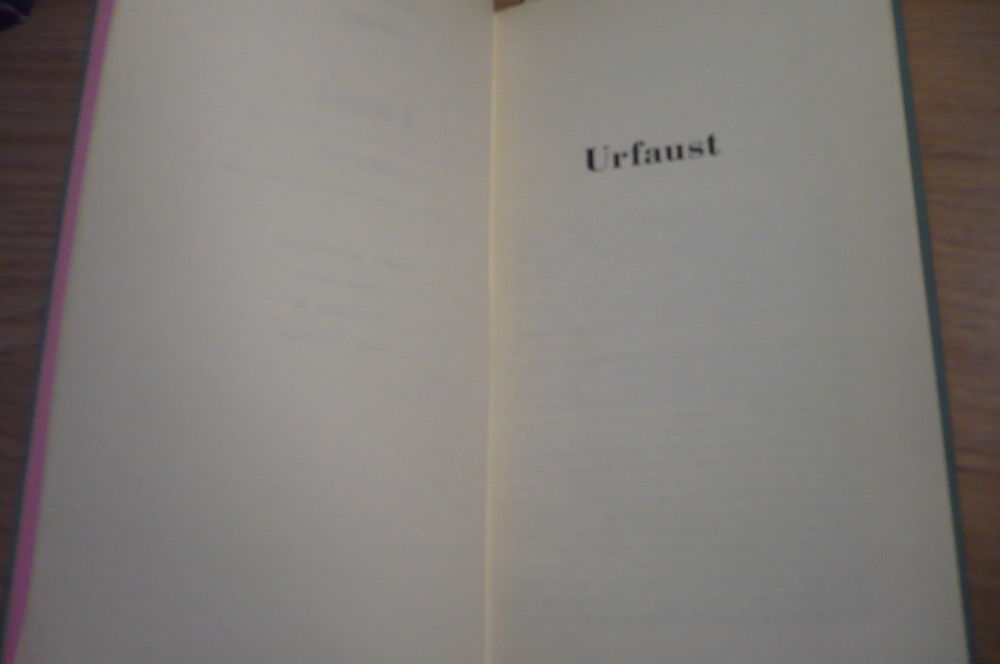 FAUST (Version original de 1772-1774, dite URFAUST - GOETHE Livres et BD