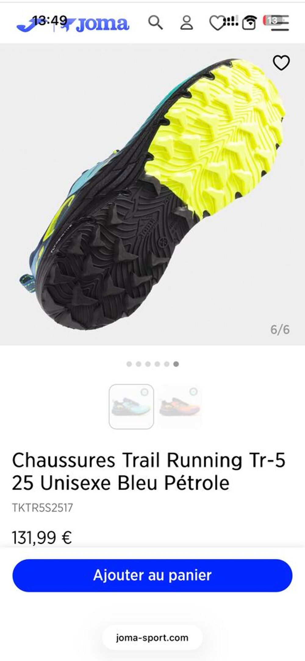 Joma TR-5 Men 25 bleu p&eacute;trole €" neuves €" pointure 44 Chaussures