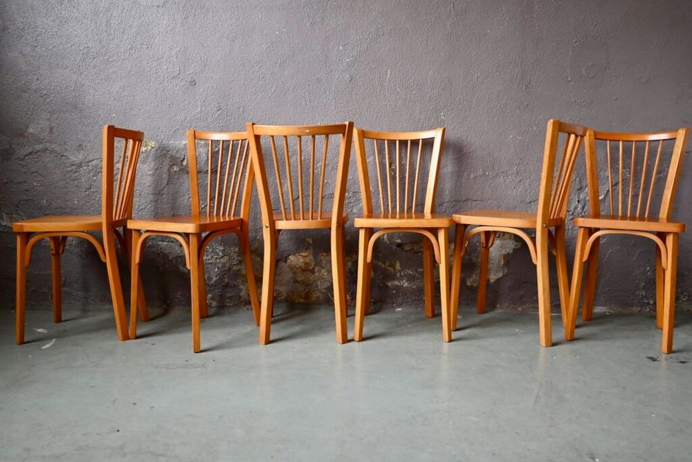Lot de 6 chaises Baumann bistrot vintage Meubles