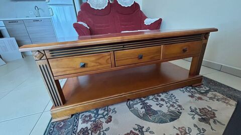 Table de salon en bois massif 90 Vif (38)