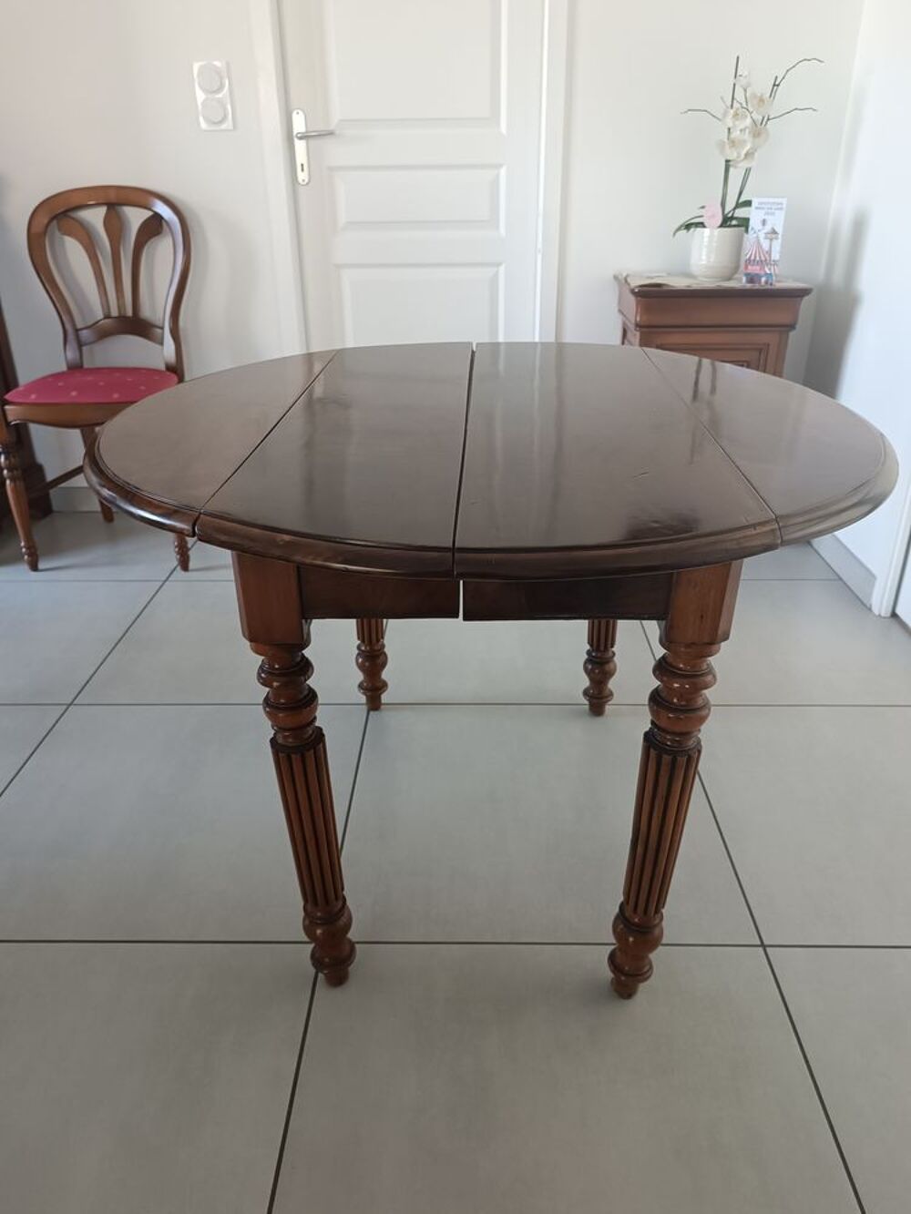 table ronde acajou Meubles