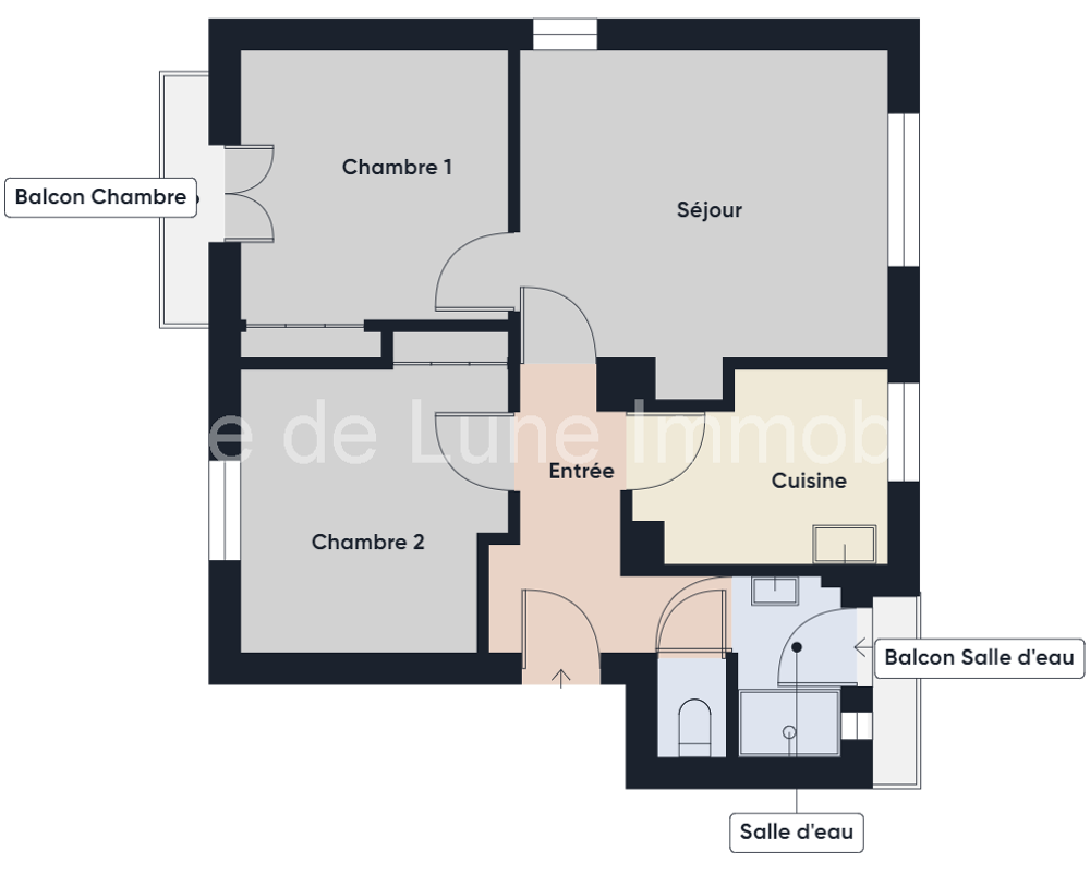 Vente Appartement Appartement traversant - Vue dgage - 2 chambres Lyon 3