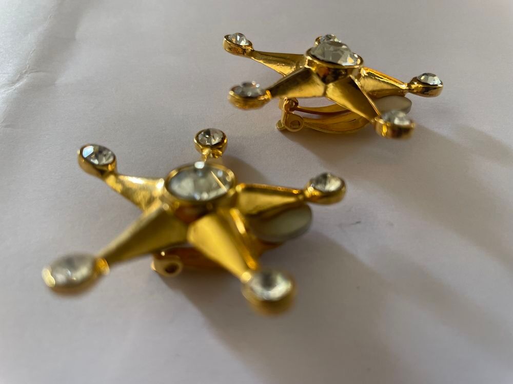 BO dor&eacute; &eacute;toile strass Ines De La Fressange Bijoux et montres