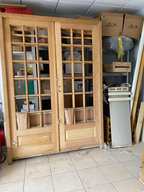 bloc porte d'int�rieure  �  petit bois dimensions 140x204 2 vantaux 120 Bailly (60)