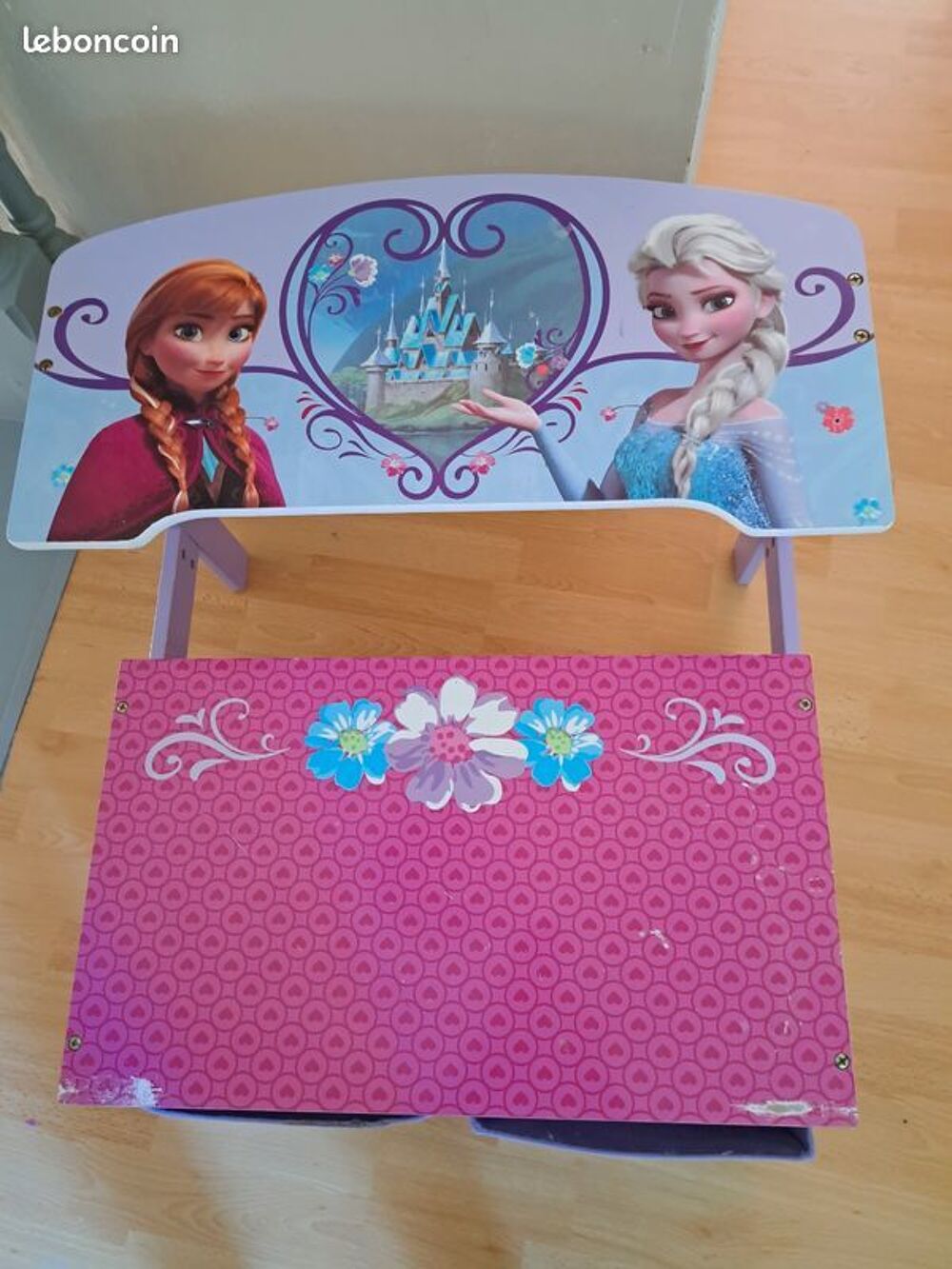 Bureau-Pupitre Banc en Bois "Reine des Neiges" Mobilier enfants