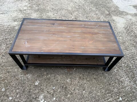 Alinéa Ware table basse en pin et acier noir 120 x 60 x 35cm 229 La Ciotat (13)
