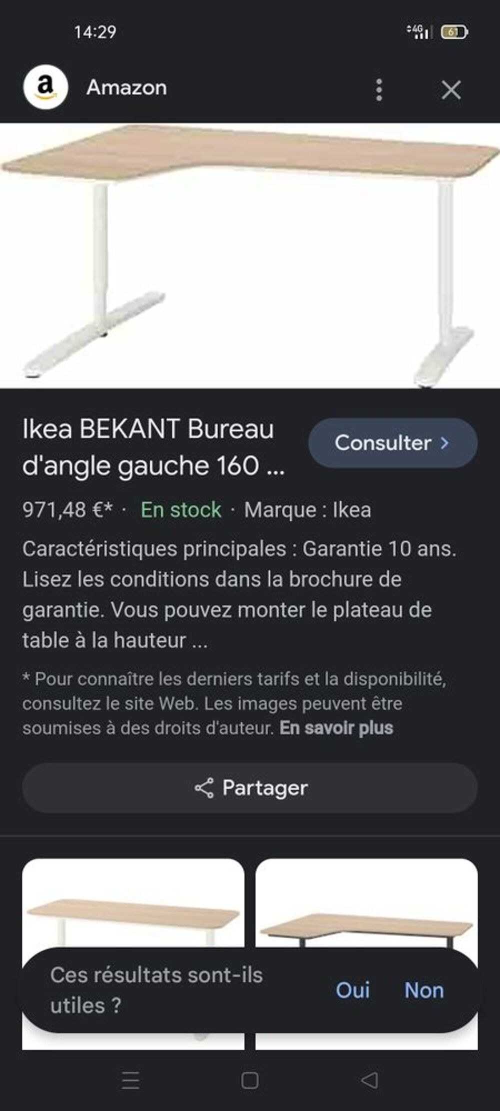 Bureau design neuf avec lampe et port USB Meubles