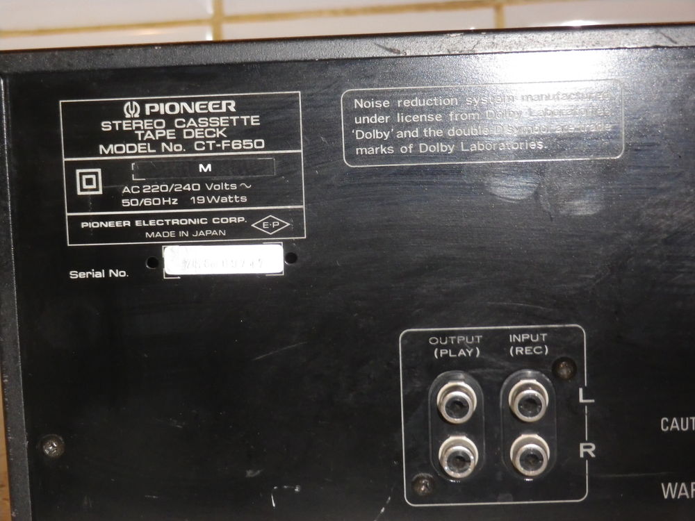 PLATINE CASSETTE PIONEER CT-F650 VINTAGE Audio et hifi