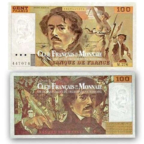 billets de 100 frcs   Delacroix   1984 -1986 et 1987    20 Chissey-en-Morvan (71)