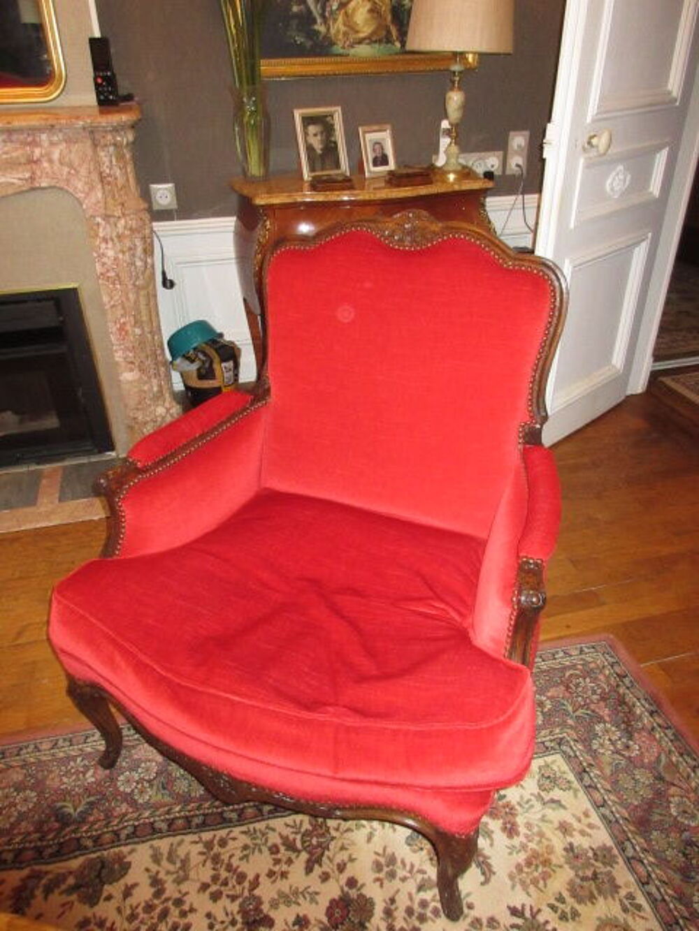 2 Beaux grands fauteuils anciens style Louis xv Meubles