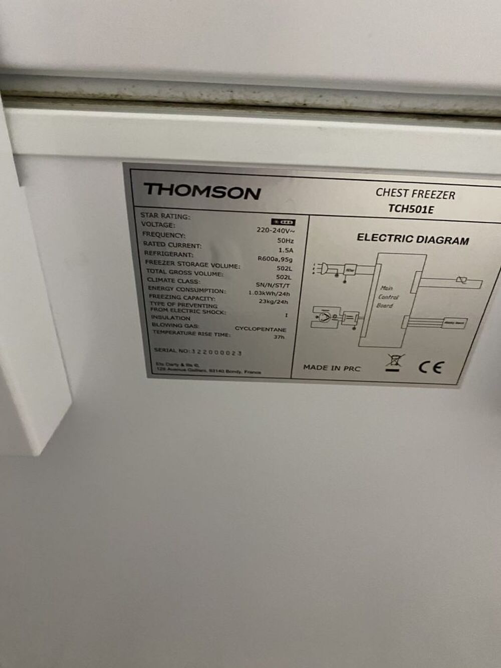CONGELATEUR 500 L Electroménager