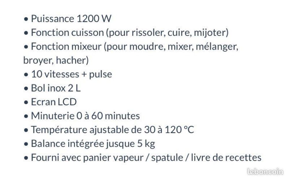 Robot de cuisine multifonction Qilive 5423 Electroménager