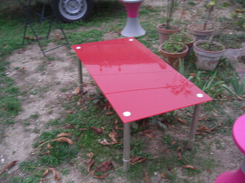 table basse verre rouge 11 Allauch (13)