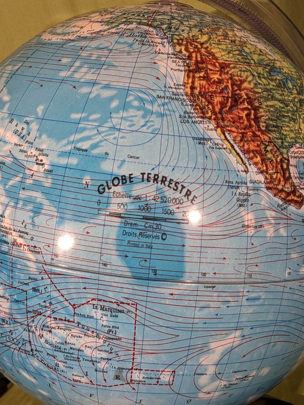 Grosse lampe globe terrestre lumineux mappemonde veilleuse 
Décoration