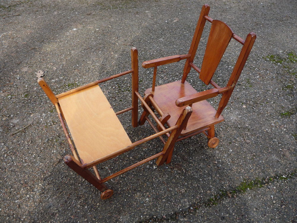 Chaise haute en bois poupon/poup&eacute;e/jouet Jeux / jouets