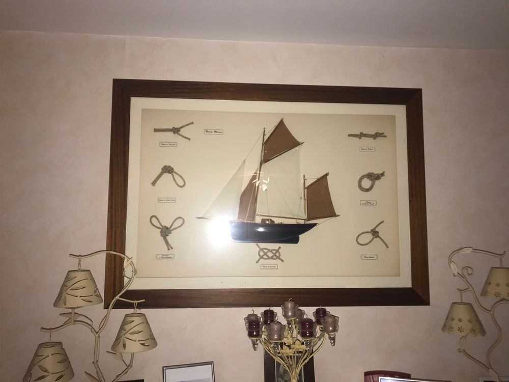 Tableau Voilier et Noeuds Marins Décoration