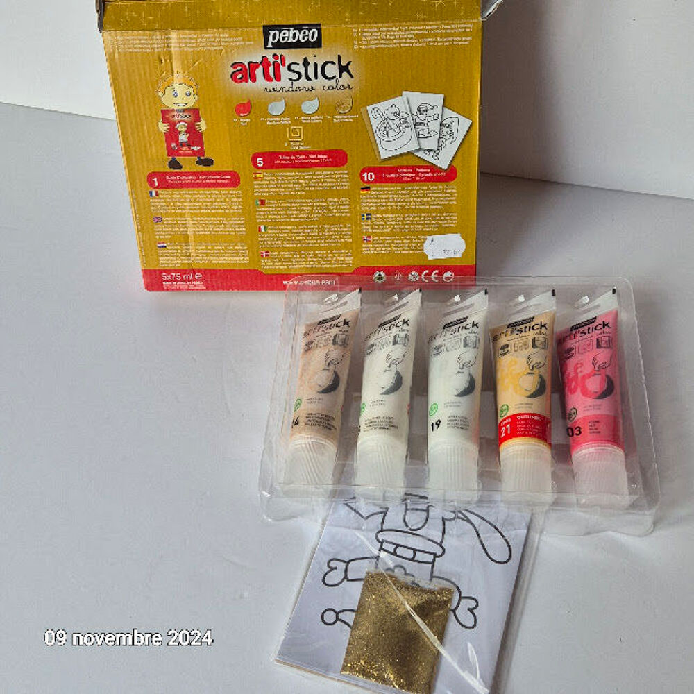 Pebeo Coffret artis'stick No&euml;l, cr&eacute;e tes autocollants magiqu Bricolage