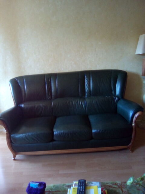 CANAPE CUIR 3PLACES 950 Chamalires (63)