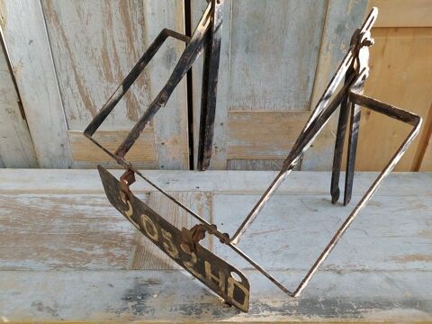 Ancien Porte-Bagages Plaque Moto Civile ou Militaire  0 Loches (37)