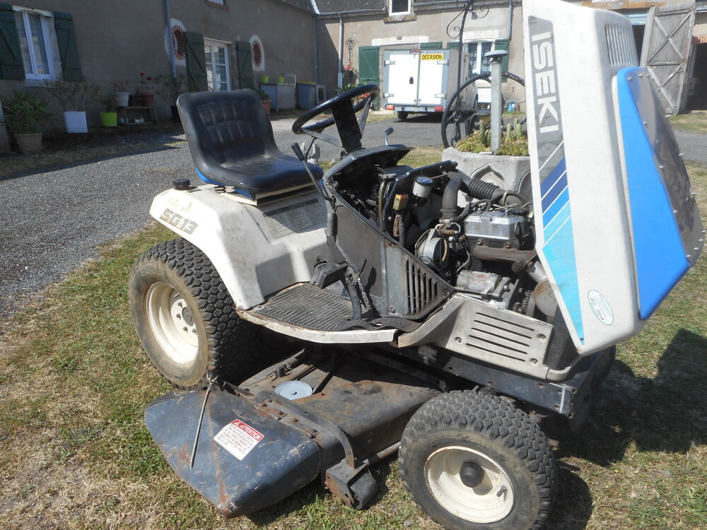 tracteur di&eacute;sel iseki sg 13 + barre de coupe 3 lame Jardin