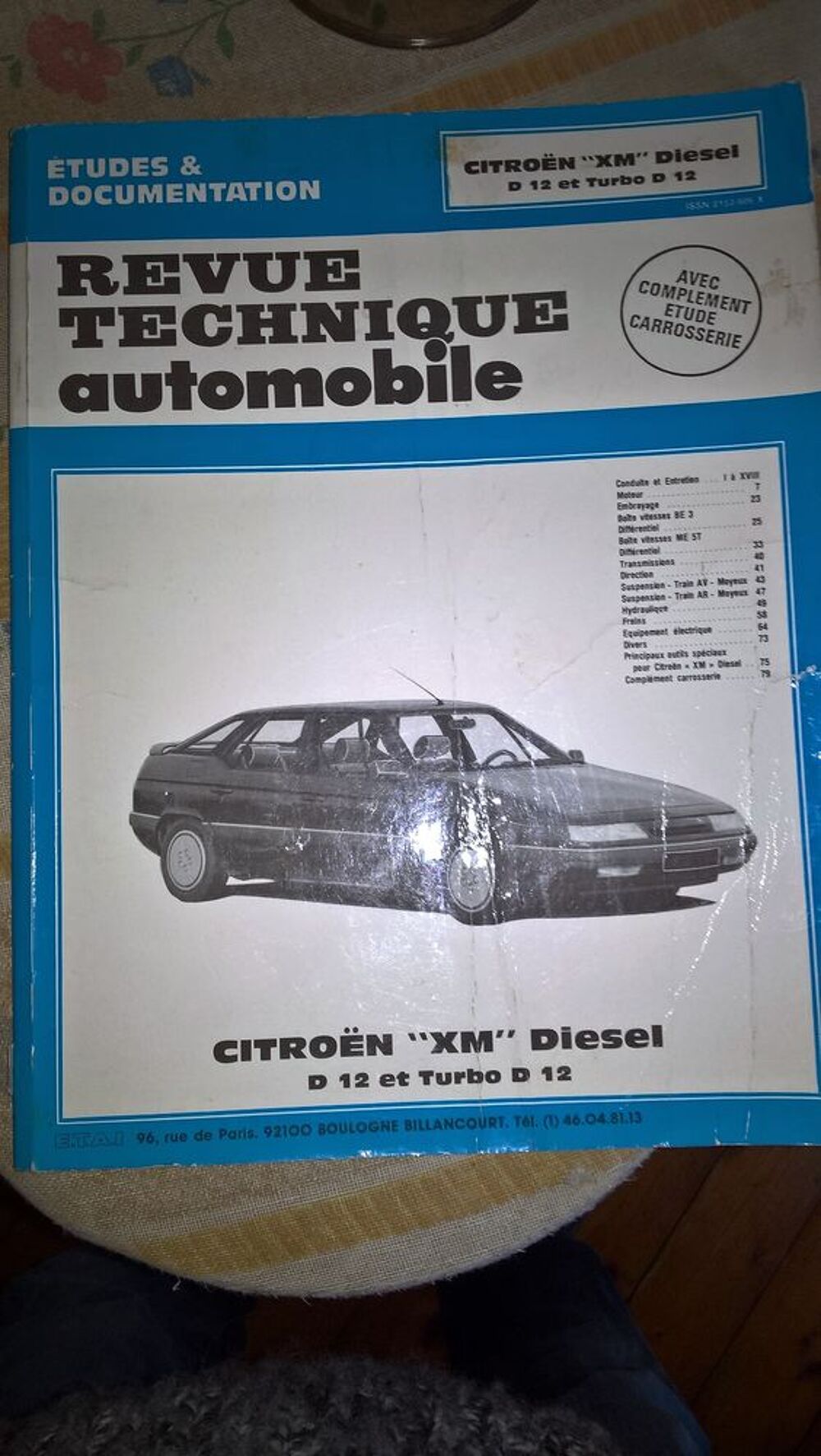 Revue technique XM diesel D12 et turbo D12 Livres et BD