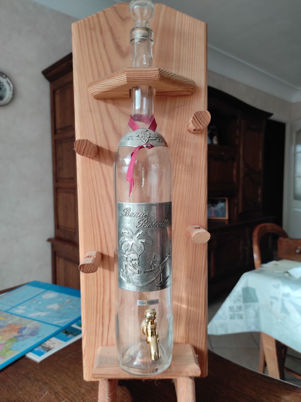 Bouteille en verre et &eacute;tain Décoration