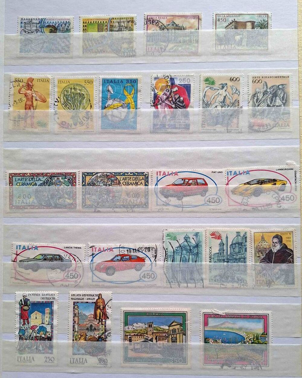 S&eacute;rie de timbres de collection d'Italie bis 