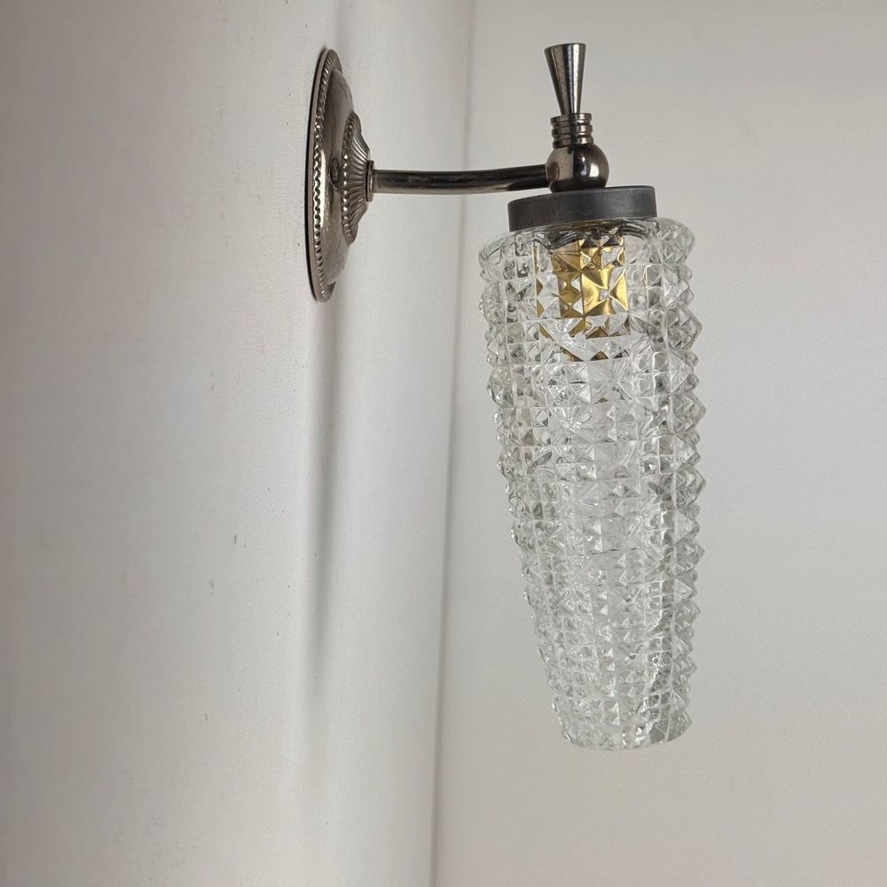 PAIRE D'APPLIQUES " POINTE DE DIAMANT " VINTAGE D�coration